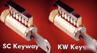 Pair of ez rekey cutaway practice locks, sc kw keyways