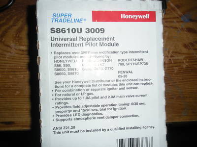 Honeywell S8610U 3009 intermittent pilot module