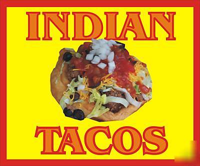 Indian tacos concession decal