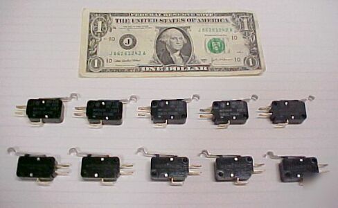 Lot 10 panasonic 15A lever micro switches microswitches
