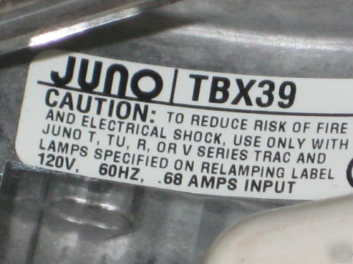 Lot of 10 (ten) juno track light TBX39 silver 20IN