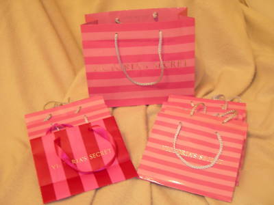 Lot of 15 victoria's secret paper gift bags 
