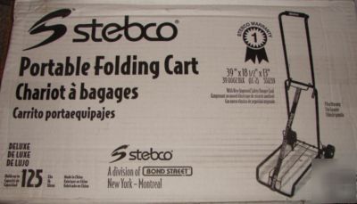 New stebco portable folding cart 125 lb. cap. 390002BLK 