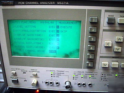 Anritsu pcm channel analyzer MS371A1