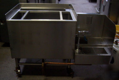 Ice bin seven 7 circuit cold plate cocktail unit 