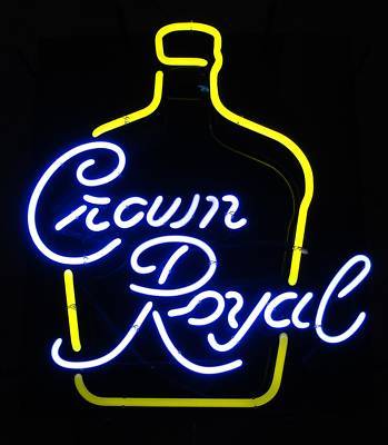 Neon light bar sign crown royal 21