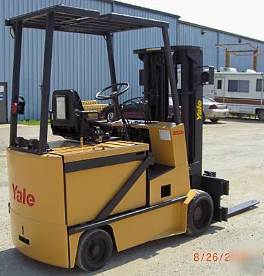 Yale 6,000#, 48V electric forklift, 379.2 actual hrs. 
