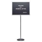 Quartet adjustable standing gray magnetic letterboard