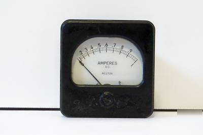 Weston 0-1 a.c. amperes panel meter ac amps works
