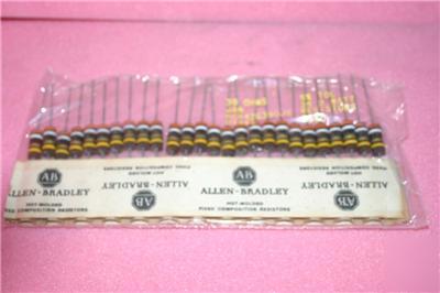 1000 allen bradley carbon comp resistors 2WATT 39OHM 5%