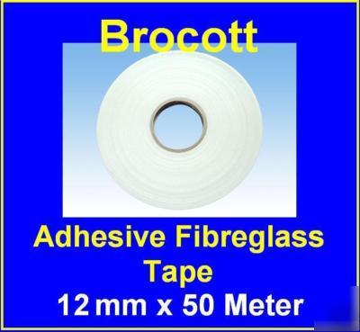 Adhesive fibreglass insulating tape, 12MM x 50M