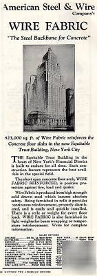 American steel & wire equitable trust building ad 1928