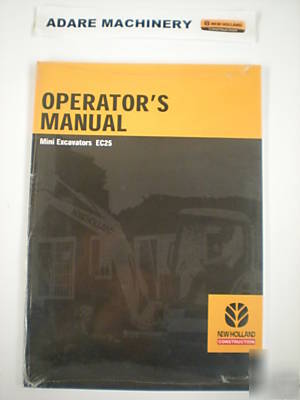 New holland EC25 mini excavator operators manual