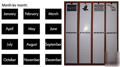 Stylish perpetual calendar - for home, work or school