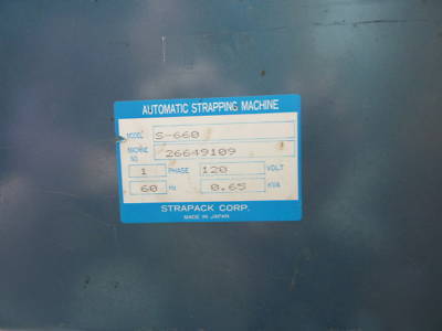 Wilton strapack automatic strapping machine s-660 *nice