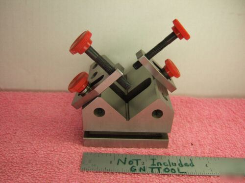  v-block (1) w/clamps xlnt toolmaker a-2 hardened wow 