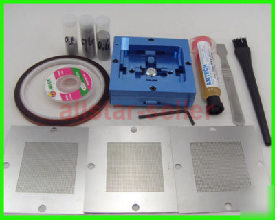 Bga reballing rework station+ 3PCS stencils+solder ball