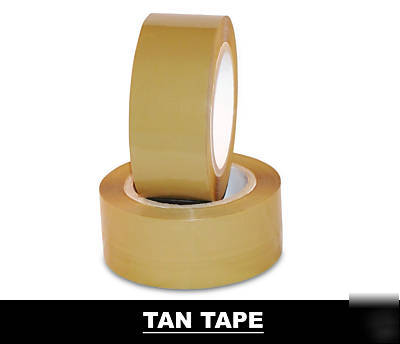 2 inch tan tape 110 yards 330 feet 36 rolls/ case
