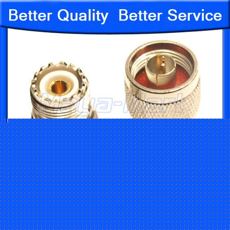 2 pcs uhf female to n male coax rf adapter connector