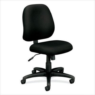 Basyx adjustable black fabric task chair