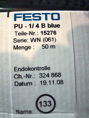 Festo pu-1/4 b blue plastic tubing 50M roll