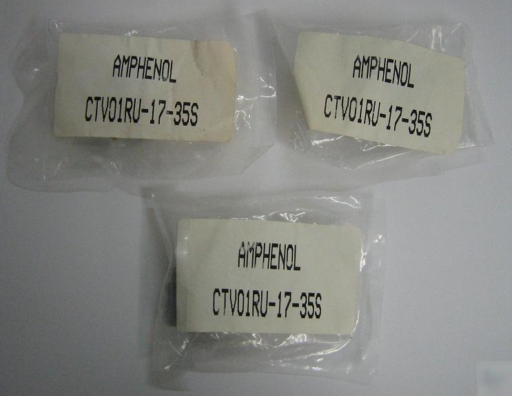 Lot of 3 amphenol CTV01RU-17-35 55-pin cannon connector