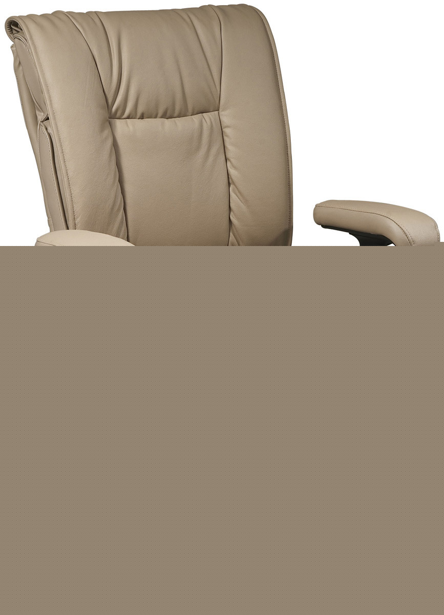 Mid back executive manager tan leather office chair