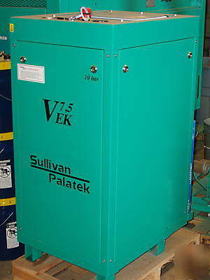 New sullivan-palatek 7.5 hp rotary screw air compressor 