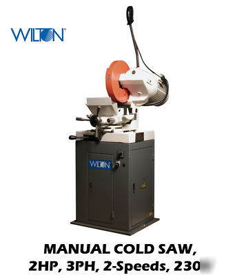 Wilton manual 350MM slow speed cold saw, 230V