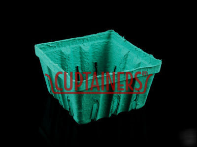 Pactiv - 1 quart green berry basket