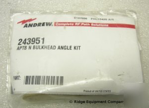 Qty: 2 andrew model 243951 aptb n bulkhead angle kits