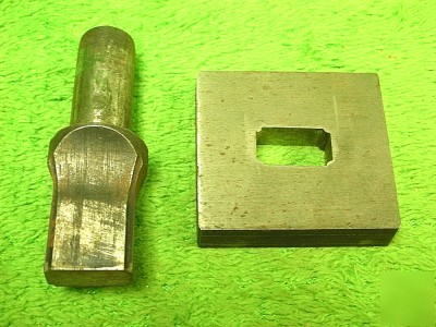 Rectangle jewelry punch press striking die set tool 3