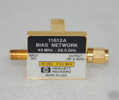Hp/agilent 11612A bias network, 45 mhz to 26.5 ghz