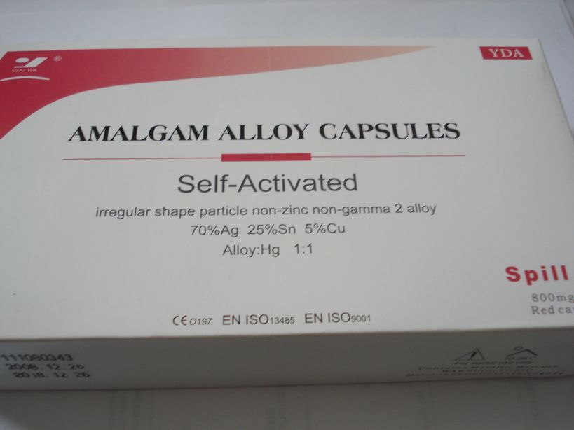 (5 boxes) amalgam alloy capsules (50) self-activated 