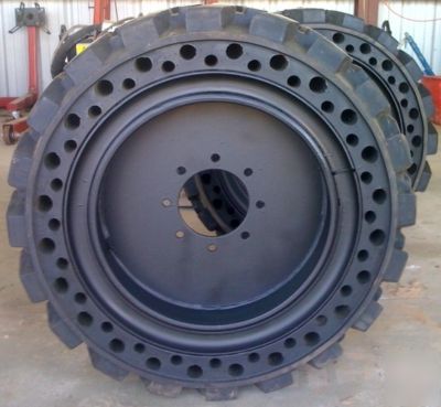 12X16.5 solid skid steer tires and wheels - no 