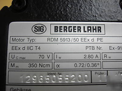 Berger lahr RDM5913/50 eex d pe for windmueller press
