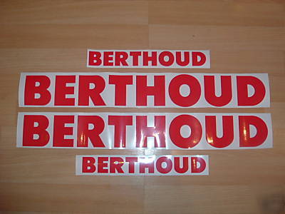 Berthoud sprayer trailer style stickers decals set