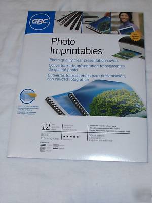 Gbc photo imprintables clear presentation covers