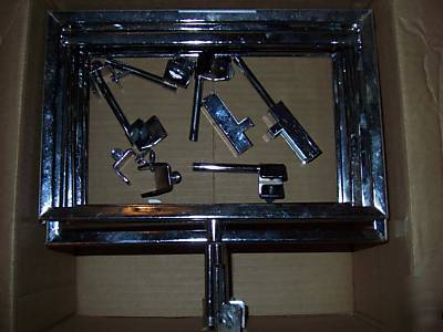 Metal sign holder lot/24 w/ adaptors retail fixtures