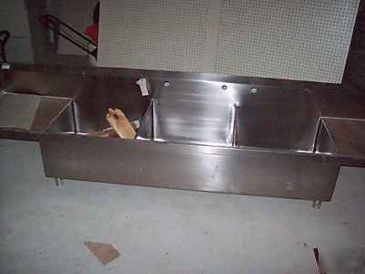 New brand 3 comp elkay stainless steel sink