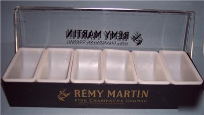 New remy martin cognac drink garnish storage bar tray 