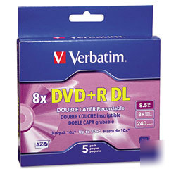 New verbatim 8X dvd+r double layer media 95311