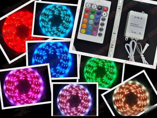Rgb 500CM flash 5050 smd led strip light +remote