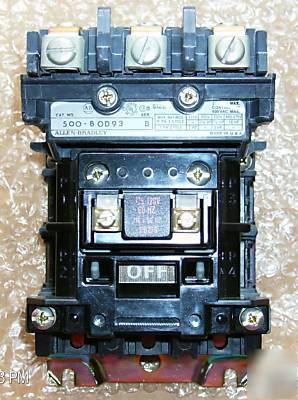 Allen bradley 500-BOD93 size 1 contactor (nos)