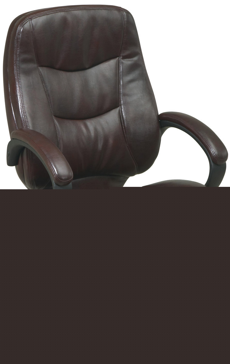 Deluxe espresso leather executive desk office chair
