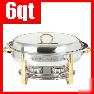 Gold accent 6 qt chafer chafing dish buffet server