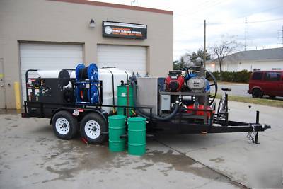 Hot water pressure washer with wash water recovery,