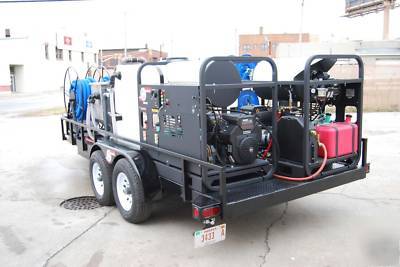 Hot water pressure washer with wash water recovery,