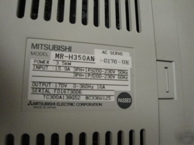 Mitsubishi melservo mr-H350AN 3.5KW drive +accessories