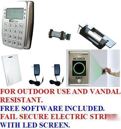 1 door access control kit with electric strike lock